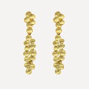MESH ロングシモンピアス シルバー925 18Kゴールドコート Gold Earrings ギフトBOX入り ジュエリークロス付き ハンドメイド ポルトガル...