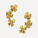 MESH フラワーピアス シルバー925 18Kゴールドコート Gold Earrings ギフトBOX入り ジュエリークロス付き ハンドメイド ポルトガル直輸...