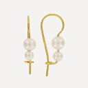 MESH スモールパールピアス シルバー925 18Kゴールドコート Gold Earrings ギフトBOX入り ジュエリークロス付き ハンドメイド ポルトガ...