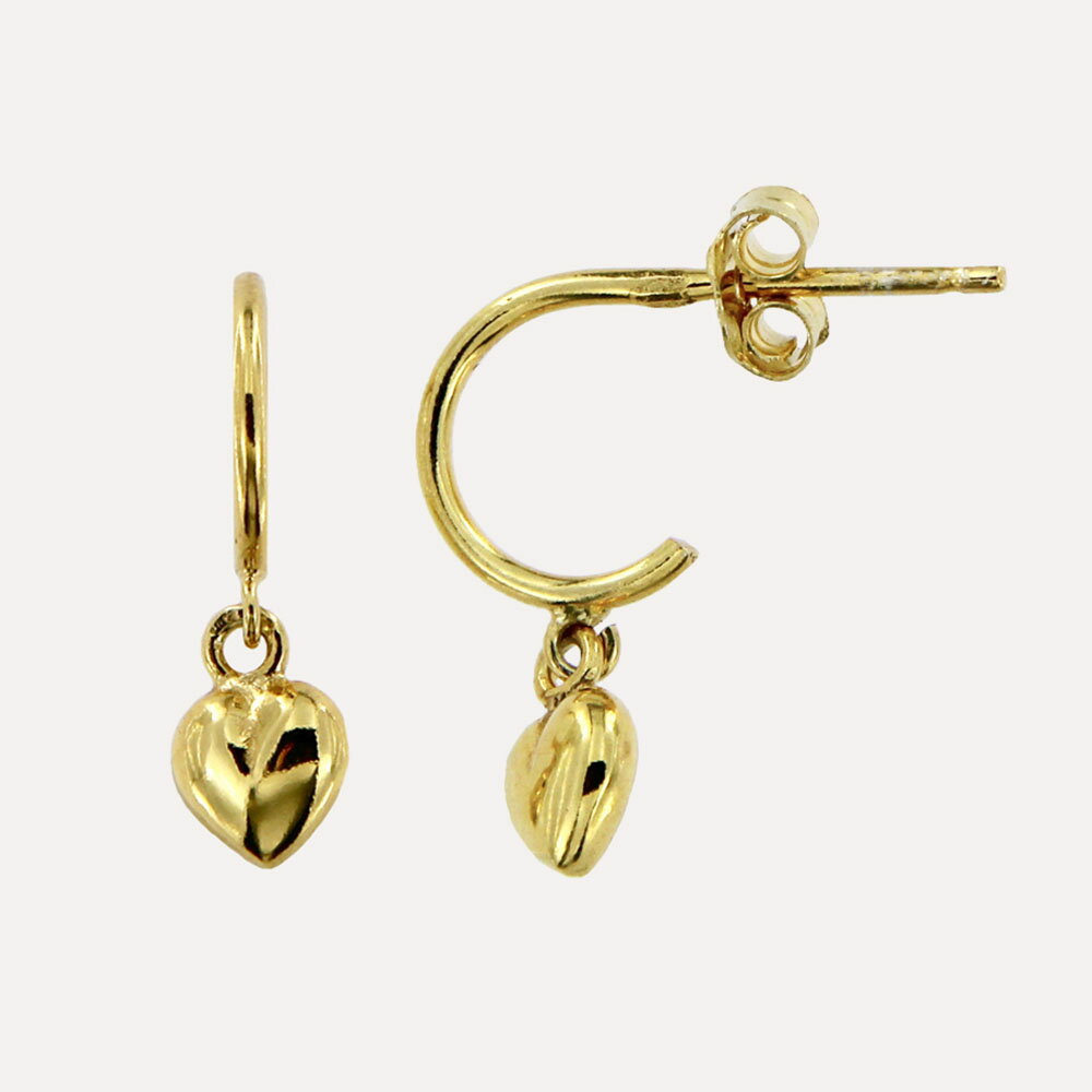 Rakuten - MESH ラブハートフープピアス シルバー925 18Kゴールドコート Gold Earrings ギフトBOX入り ジュエリークロス付き ハンドメイド ポルトガル直輸入 ARG337