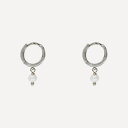 MESH パール・フープピアス シルバー925 シルバーコート Silver Earrings ギフトBOX入り ジュエリークロス付き ハンドメイド ポルトガル...