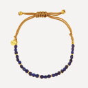 MESH ストーンブレスレット【ダークブルー】シルバー925 18Kゴールドコート Gold Bracelet ギフトBOX入り ジュエリークロス付き ハンドメ...