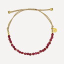 MESH ストーンブレスレット【ダークピンク】シルバー925 18Kゴールドコート Gold Bracelet ギフトBOX入り ジュエリークロス付き ハンドメ...