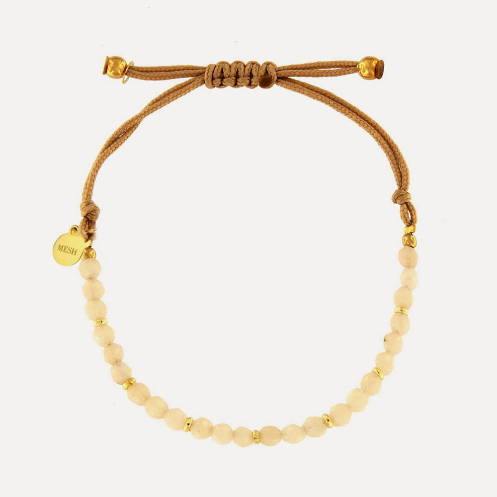 MESH ストーンブレスレットシルバー925 18Kゴールドコート Gold Bracelet ギフトBOX入り ジュエリークロス付き ハンドメイド ポルトガル直輸入 PUL0022A