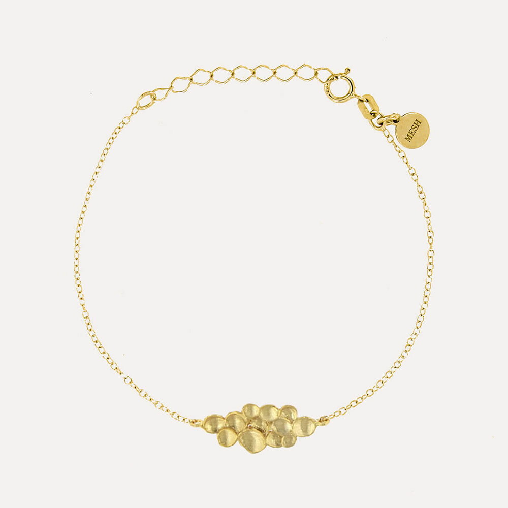 MESH シモーネブレスレット シルバー925 18Kゴールドコート Gold Bracelet ギフトBOX入り ジュエリークロス付き ハンドメイド ポルトガ...