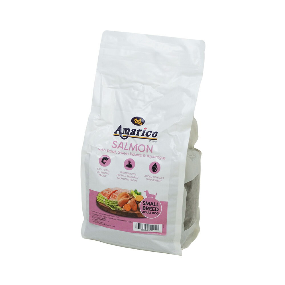 Rakuten - スーパーSALE期間中 P3倍Amarico 成犬用 小型犬 2kg 英国レシピ グレインフリー アダルト ドッグフード イギリス産 サーモン トラウト マス 低温調理 無添加 (人工着色料・香料・保存料不使用) 総合栄養食 穀物不使用