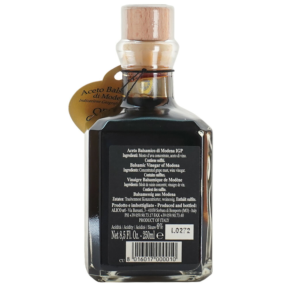 賞味期限切れ2025年10月25日【50％OFF】 オススメ モデナ産 バルサミコ酢 ORO GOLD ゴールド 250ml イタリア alico アリコ イタリア産 モデナ産 高級バルサミコ酢 醸造酢 調味料 ギフト プレゼント おしゃれ ボトル marco-line-10000090 Marco-Line サンプル画像2