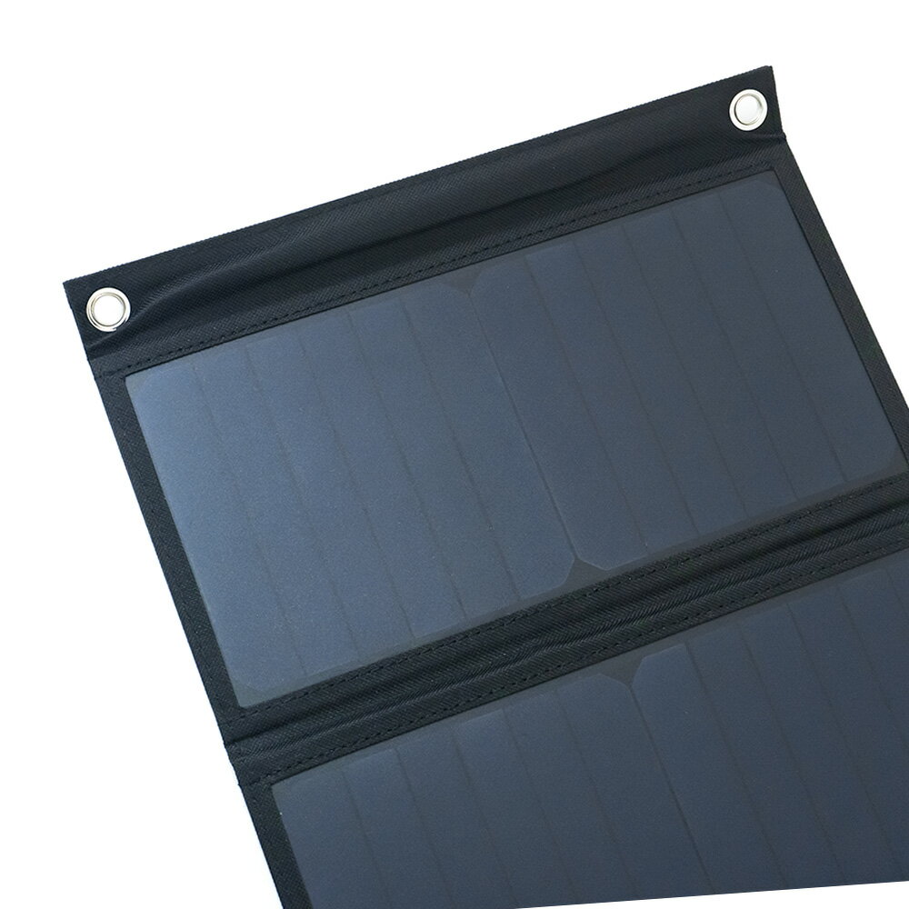折りたたみソーラーパネル【21W】ケーブル コネクタセット付 単結晶シリコン太陽電池使用 コンパクト 持ち運び