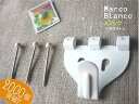 額縁用金具 石膏ボードにいいです!Xフック 【ホワイト 3ツ穴 1組入り】耐荷重:5kgメール便O.K