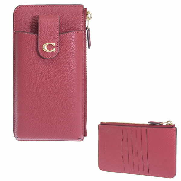 Rakuten - コーチ COACH 長財布 スマホウォレット アウトレット レザー レッド エッセンシャル フォーン PP ESS PHN WLT CJ866B4E5D ENAMEL RED