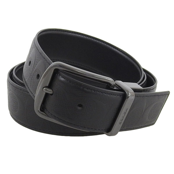 COACH - コーチ COACH ベルト アウトレット ハーネスバックル カットトゥサイズ リバーシブル 38mm WHRN CTSR SIGL BELT CQ024BLK ブラック