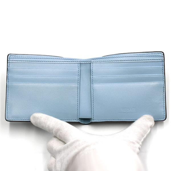 ヴェルサーチ VERSACE 二つ折り財布 折り畳み 小銭入れ無し DPU2463-1A13695-1B00V 財布 WALLET メンズ レディース ユニセックス