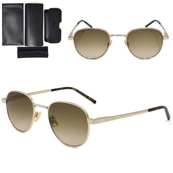 サンローラン サングラス SAINT LAURENT SL 555-003 サングラス アジアンフィット メンズ レディース ユニセックス SL555-003 ゴールド ブラウングラデーション