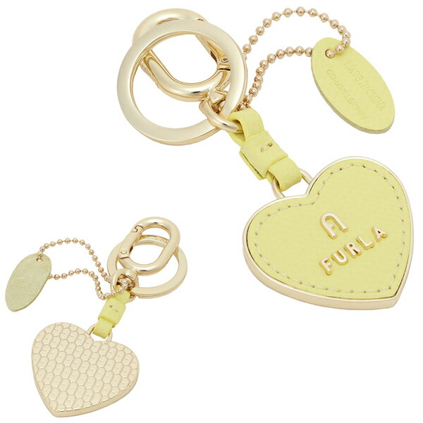 フルラ キーリング FURLA WR00434 AME000 1832S カメリア ハートモチーフ キーホルダー バッグチャーム イエロー CAMELIA KEYRING HEART