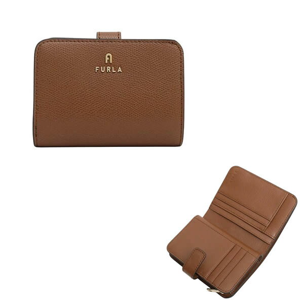 Rakuten - フルラ FURLA 二つ折り財布 折り畳み CAMELIA S COMPACT WALLETS wp00315-are000-03b00 ブラウン COGNAC h