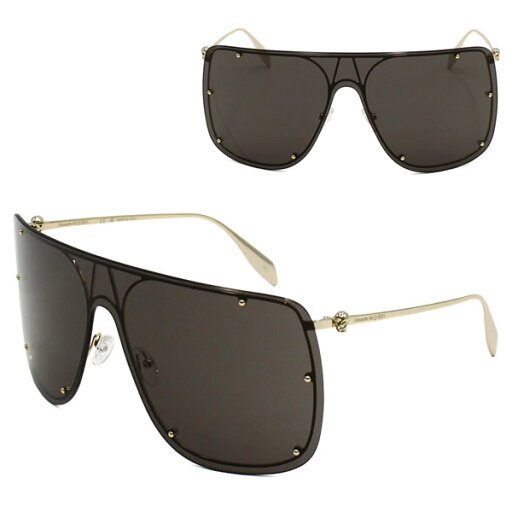 アレキサンダー マックイーン サングラス Alexander McQueen AM0313S-001 サングラス スマート メンズ レディース ユニセックス ゴールド グレー アレキサンダー マックイーン サングラス Alexander McQueen AM0313S-001 サングラス スマート メンズ レディース ユニセックス ゴールド グレー
