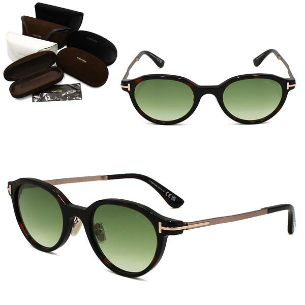 Rakuten - トムフォード サングラス TOM FORD FT1234-D/S 52P 51 EYEWEAR TF1234 ハバナ グリーングラデーション アジアンフィット メンズ レディース ユニセックス