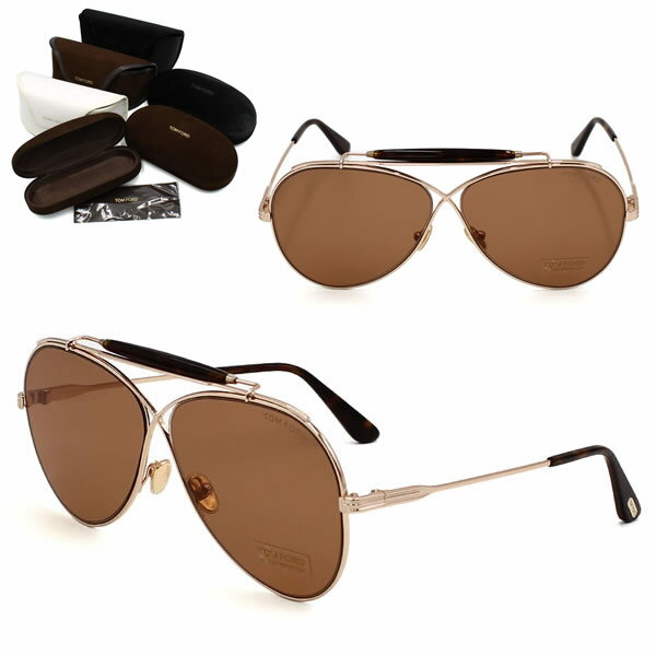 乐天商城 - トムフォード サングラス TOM FORD FT0818/S 28E 60 TF0818 ローズゴールド ブラウン サングラス ノーズパット メンズ レディース ユニセックス