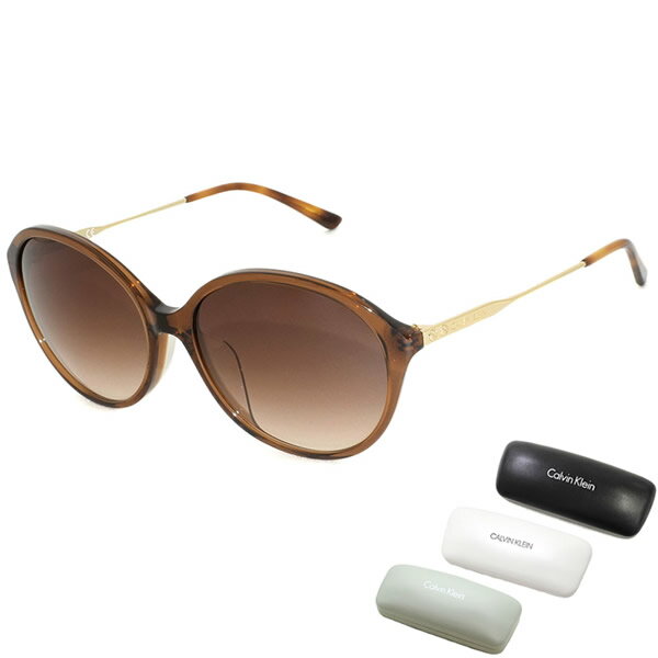 カルバンクライン サングラス Calvin Klein CK18710SA-210 cK サングラス アジアンフィット UVカット メンズ レディース クリスタルブラウン ゴールド