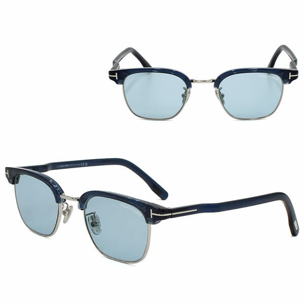 トムフォード サングラス TOM FORD FT1119-D/S 90A 47 TF1119-D ブルー アジアンフィット EYEWEAR メンズ レディース