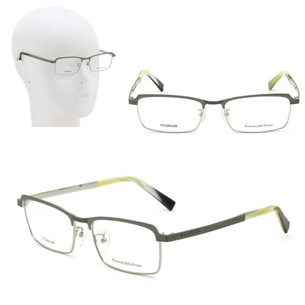乐天商城 - ゼニア フレームのみ ZEGNA EZ5093-D/V 014 55 ガンメタル シルバー Ermenegildo Zegna エルメネジルド・ゼニア メガネ 眼鏡 アジアンフィット