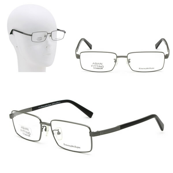 Rakuten - ゼニア フレームのみ ZEGNA EZ5094-D/V 008 57 ガンメタル ブラック Ermenegildo Zegna エルメネジルド・ゼニア メガネ 眼鏡 アジアンフィット
