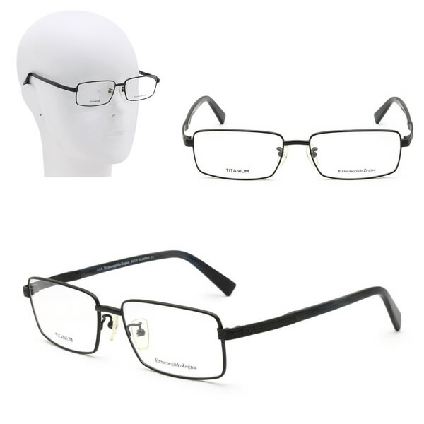 Rakuten - ゼニア フレームのみ ZEGNA EZ5094-D/V 090 57 ブラック ネイビー Ermenegildo Zegna エルメネジルド・ゼニア メガネ 眼鏡 アジアンフィット