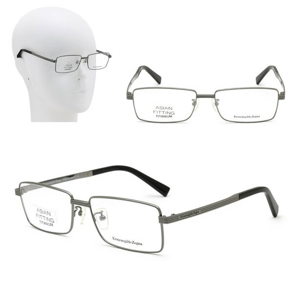 乐天商城 - ゼニア フレームのみ ZEGNA EZ5096-D/V 013 57 ガンメタル Ermenegildo Zegna エルメネジルド・ゼニア メガネ 眼鏡 アジアンフィット