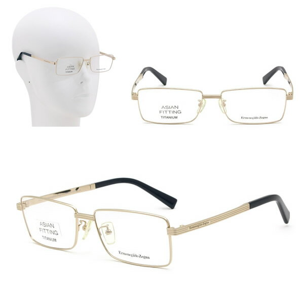 GUCCI - ゼニア フレームのみ ZEGNA EZ5096-D/V 017 57 ゴールド Ermenegildo Zegna エルメネジルド・ゼニア メガネ 眼鏡 アジアンフィット