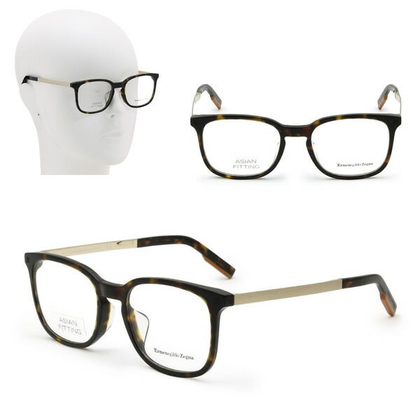 乐天商城 - ゼニア フレームのみ ZEGNA EZ5143-F/V 052 53 Ermenegildo Zegna エルメネジルド・ゼニア メガネ 眼鏡 ハバナ マットゴールド