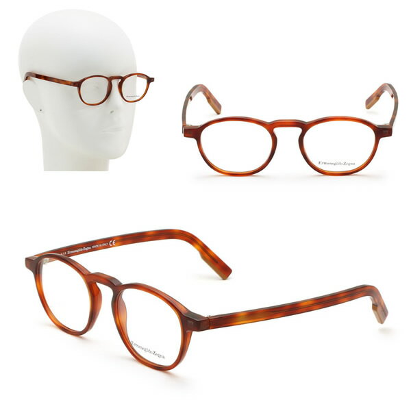Rakuten - ゼニア フレームのみ ZEGNA EZ5144/V 053 48 Ermenegildo Zegna エルメネジルド・ゼニア メガネ 眼鏡 オレンジハバナ キャメル