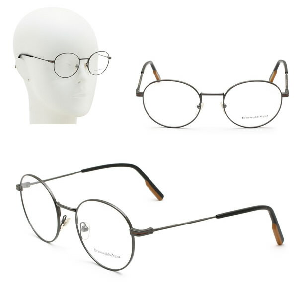 Rakuten - ゼニア フレームのみ ZEGNA EZ5167/V 008 52 Ermenegildo Zegna エルメネジルド・ゼニア メガネ 眼鏡 ガンメタル ブラック キャメル