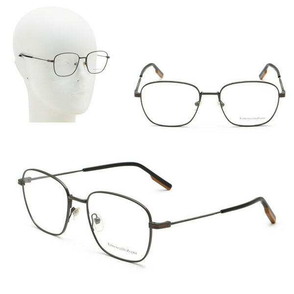 Rakuten - ゼニア フレームのみ ZEGNA EZ5168/V 008 53 Ermenegildo Zegna エルメネジルド・ゼニア メガネ 眼鏡 ガンメタル ブラック キャメル
