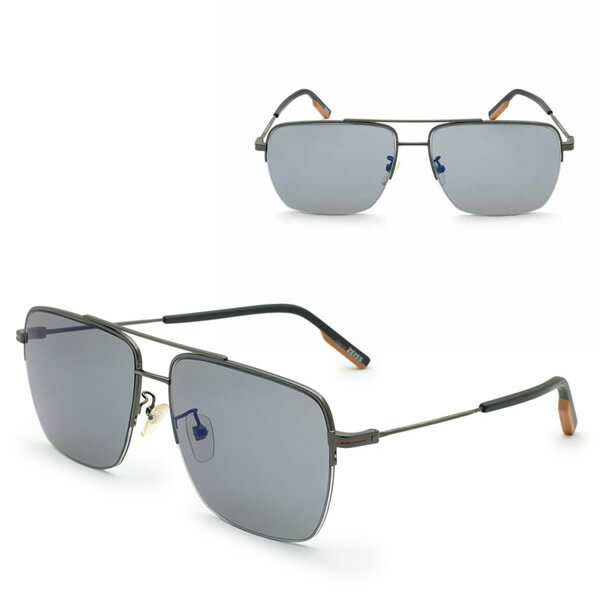 Rakuten - ゼニア サングラス ZEGNA EZ0148-D/S 08X 62 Ermenegildo Zegna エルメネジルド・ゼニア サングラス ノーズパッド UVカット ガンメタル グレー ユニセックス