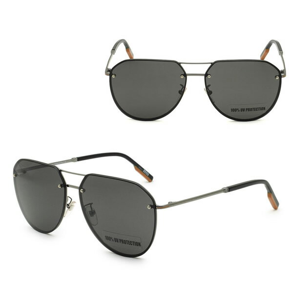 Rakuten - ゼニア サングラス ZEGNA EZ0179-D/S 08C 63 Ermenegildo Zegna エルメネジルド・ゼニア サングラス ノーズパッド UVカット ガンメタル グレー