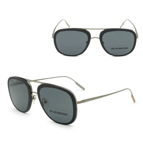 Other - ゼニア サングラス ZEGNA EZ0187/S 08A 62 Ermenegildo Zegna エルメネジルド・ゼニア サングラス ノーズパッド UVカット ブラック ガンメタル ネイビーグレー