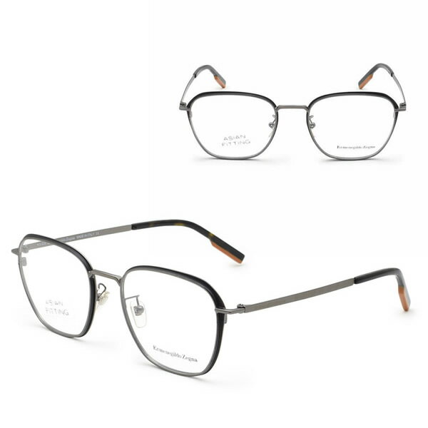 ゼニア フレームのみ ZEGNA EZ5210-D/V 012 52 Ermenegildo Zegna エルメネジルド・ゼニア メガネ 眼鏡 アジアンフィット マットダークシルバー