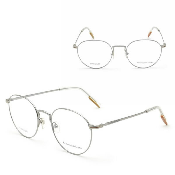 乐天商城 - ゼニア フレームのみ ZEGNA EZ5221/V 016 51 Ermenegildo Zegna エルメネジルド・ゼニア メガネ 眼鏡 フレームのみ ノーズパッド シルバー