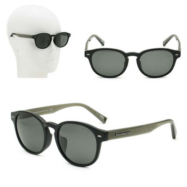 乐天商城 - ゼニア サングラス ZEGNA EZ0029-F/S 01D 53 Ermenegildo Zegna エルメネジルド・ゼニア ブラック グレー アジアンフィット UVカット 偏光レンズ メンズ