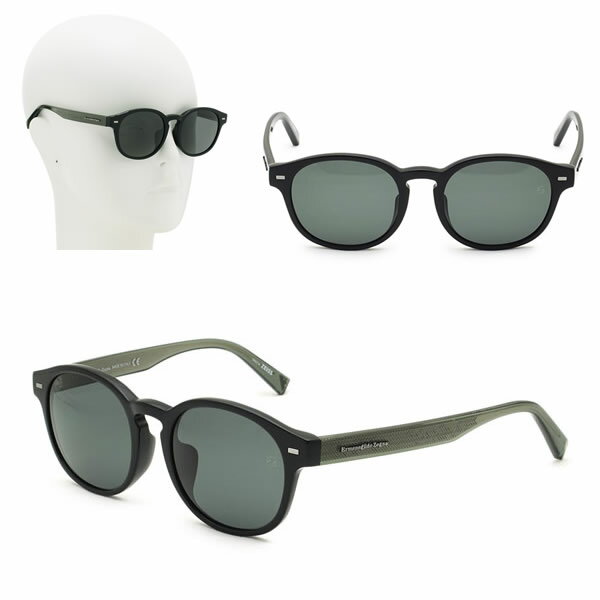 Rakuten - ゼニア サングラス ZEGNA EZ0029-F/S 01N 53 Ermenegildo Zegna エルメネジルド・ゼニア ブラック クリアグリーングレー アジアンフィット UVカット メンズ