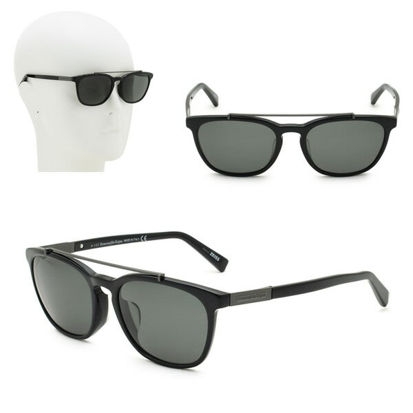 Rakuten - ゼニア サングラス ZEGNA EZ0044-F/S 01D 54 Ermenegildo Zegna エルメネジルド・ゼニア ブラック グレー アジアンフィット UVカット 偏光レンズ メンズ