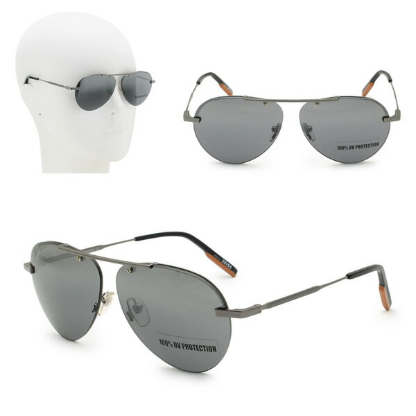 Rakuten - ゼニア サングラス ZEGNA EZ0117/S 08C 61 Ermenegildo Zegna エルメネジルド・ゼニア ガンメタル グレー ノーズパッド UVカット