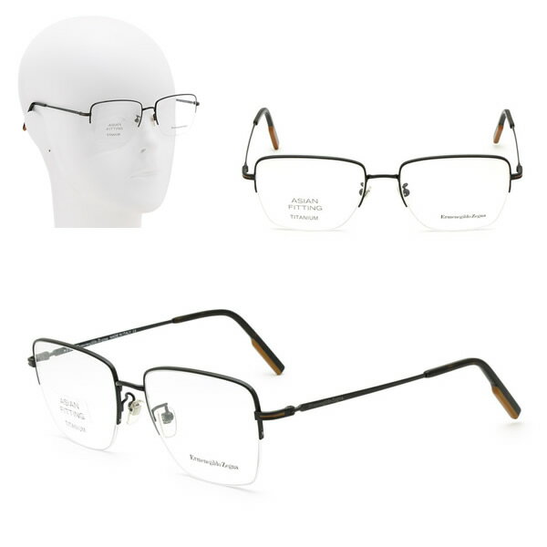 乐天商城 - ゼニア フレームのみ ZEGNA EZ5209-D/V 001 56 Ermenegildo Zegna エルメネジルド・ゼニア ブラック メガネ 眼鏡 ノーズパッド