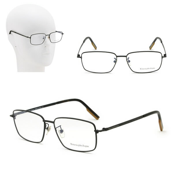 乐天商城 - ゼニア フレームのみ ZEGNA EZ5213-D/V 002 56 Ermenegildo Zegna エルメネジルド・ゼニア マットブラック メガネ 眼鏡 ノーズパッド