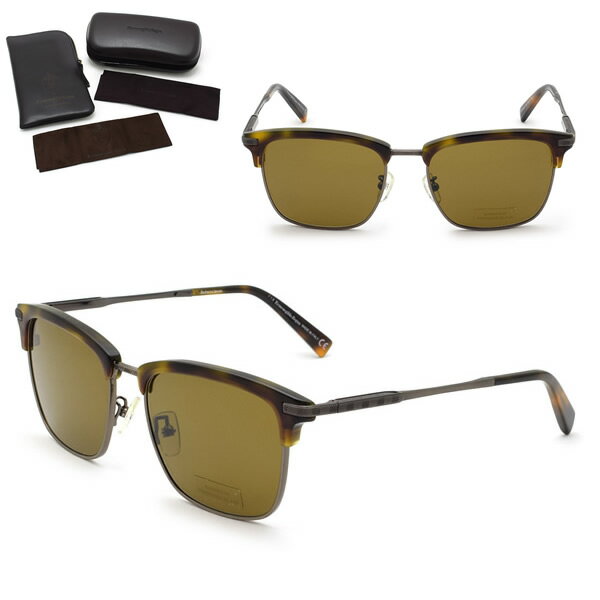 Rakuten - ゼニア サングラス ZEGNA EZ0092-D/S 52J 55 Ermenegildo Zegna エルメネジルド・ゼニア サングラス ノーズパッド UVカット ハバナ ガンメタル ブラウン