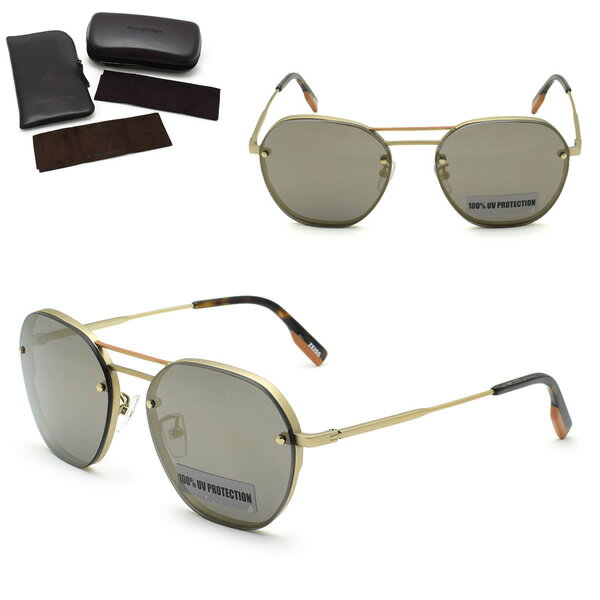 Rakuten - ゼニア サングラス ZEGNA EZ0105-F/S 32C 57 Ermenegildo Zegna エルメネジルド・ゼニア サングラス ノーズパッド UVカット マットゴールド グレーゴールド