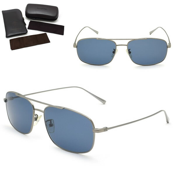 Rakuten - ゼニア サングラス ZEGNA EZ0109-D/S 12V 60 Ermenegildo Zegna エルメネジルド・ゼニア サングラス ノーズパッド UVカット ガンメタル ブルー