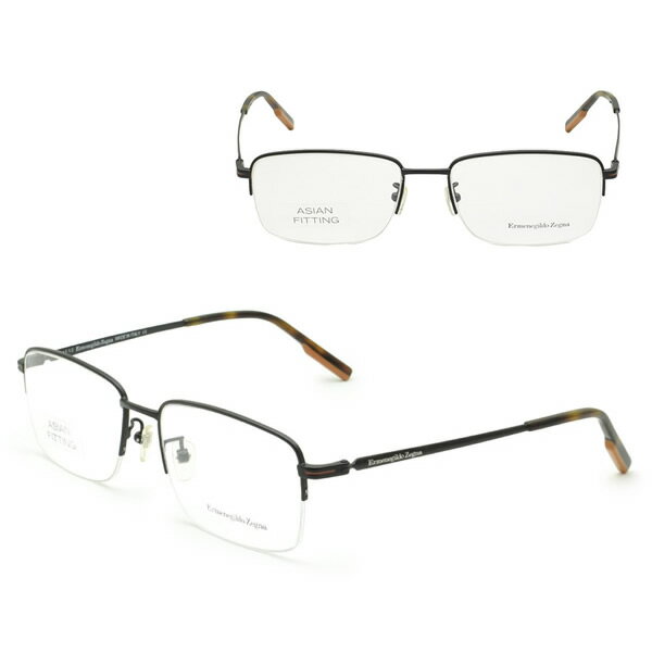 Rakuten - ゼニア フレームのみ ZEGNA EZ5190-D/V 002 57 Ermenegildo Zegna エルメネジルド・ゼニア メガネ 眼鏡 ノーズパッド メンズ マットブラック