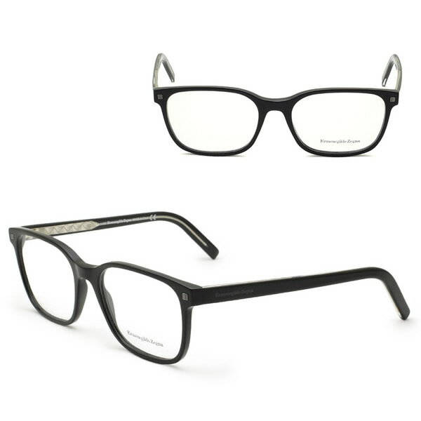Paul Smith - ゼニア フレームのみ ZEGNA EZ5203/V 001 56 Ermenegildo Zegna エルメネジルド・ゼニア メガネ 眼鏡 グローバルモデル メンズ ブラック シルバー