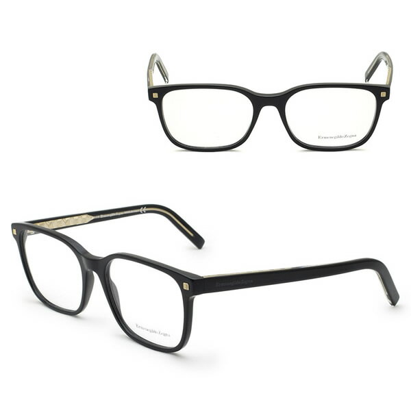 Rakuten - ゼニア フレームのみ ZEGNA EZ5203/V 01A 56 Ermenegildo Zegna エルメネジルド・ゼニア メガネ 眼鏡 グローバルモデル メンズ ブラック ゴールド